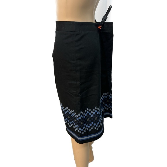 Ann Taylor LOFT Women’s Black Embroidered A Line Skirt Classic Professional Sz S - Picture 8 of 12